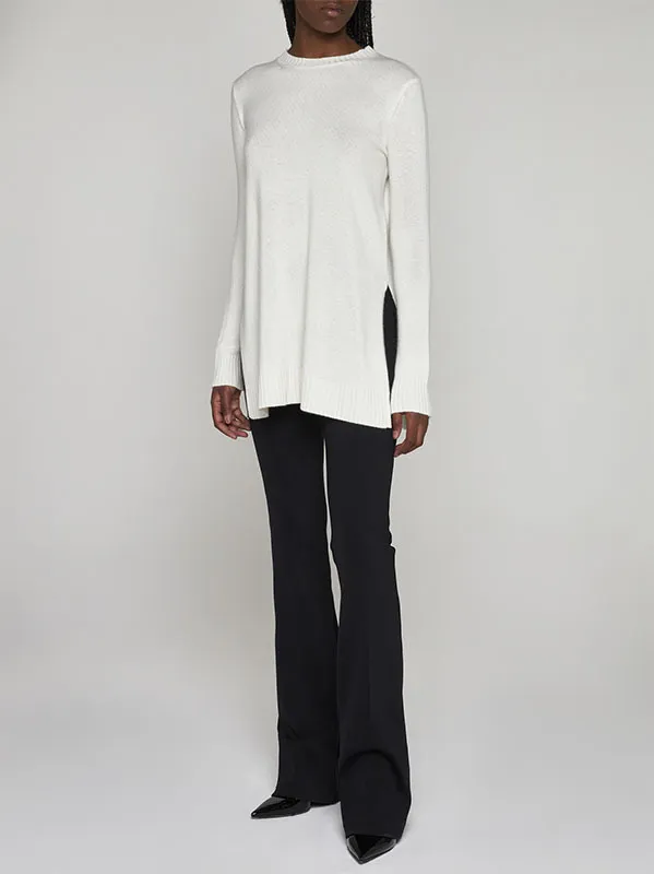 MaxMara  |Casual Style Wool Long Sleeves Plain Office Style