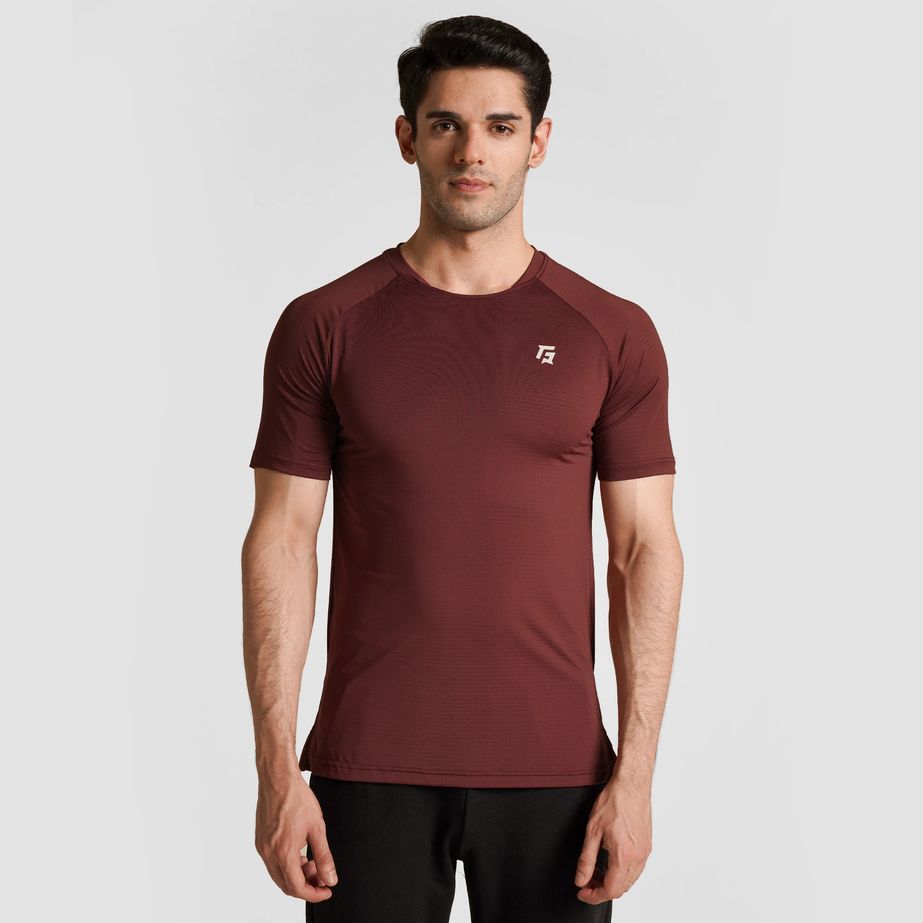 Mesh Motion Tee (Maroon)