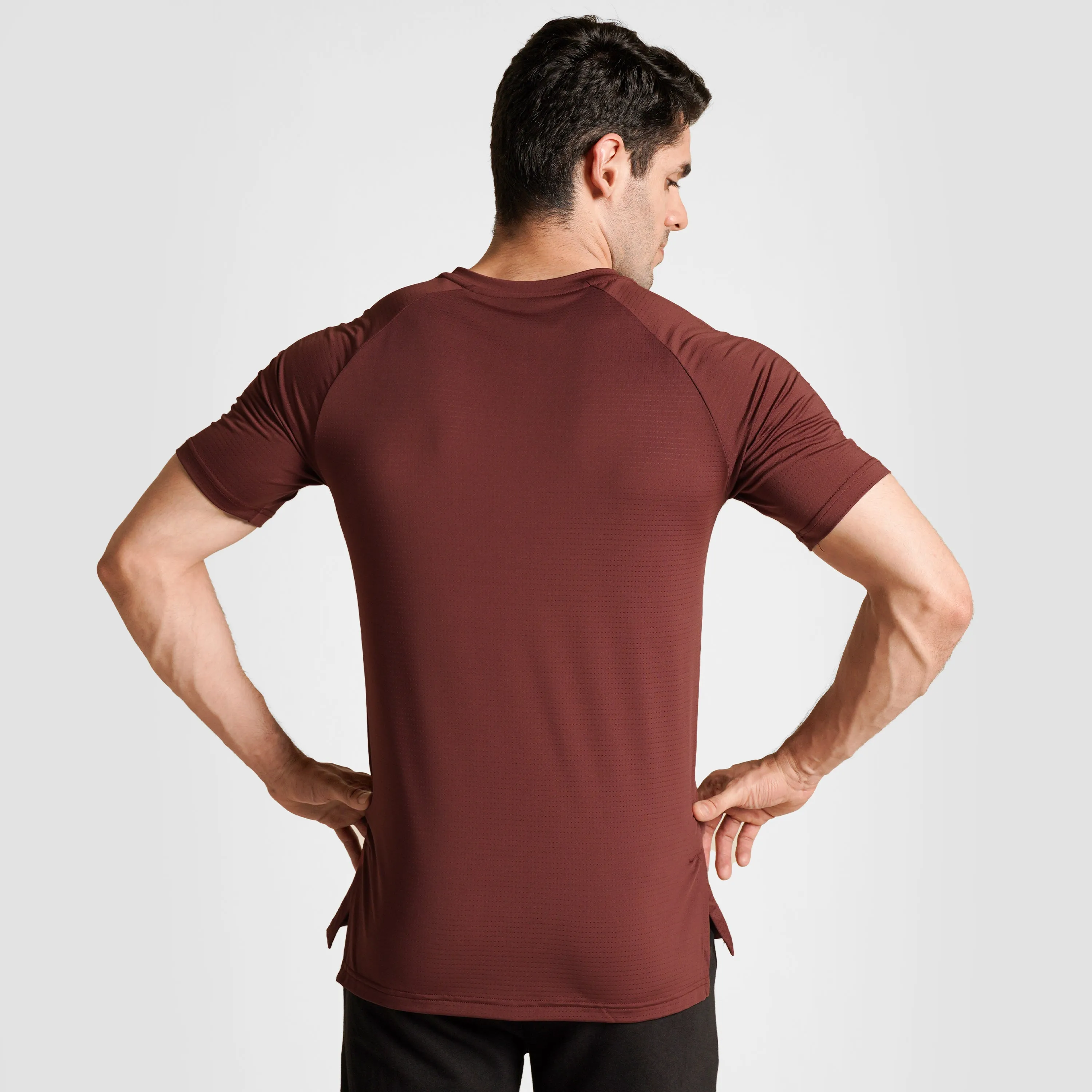 Mesh Motion Tee (Maroon)