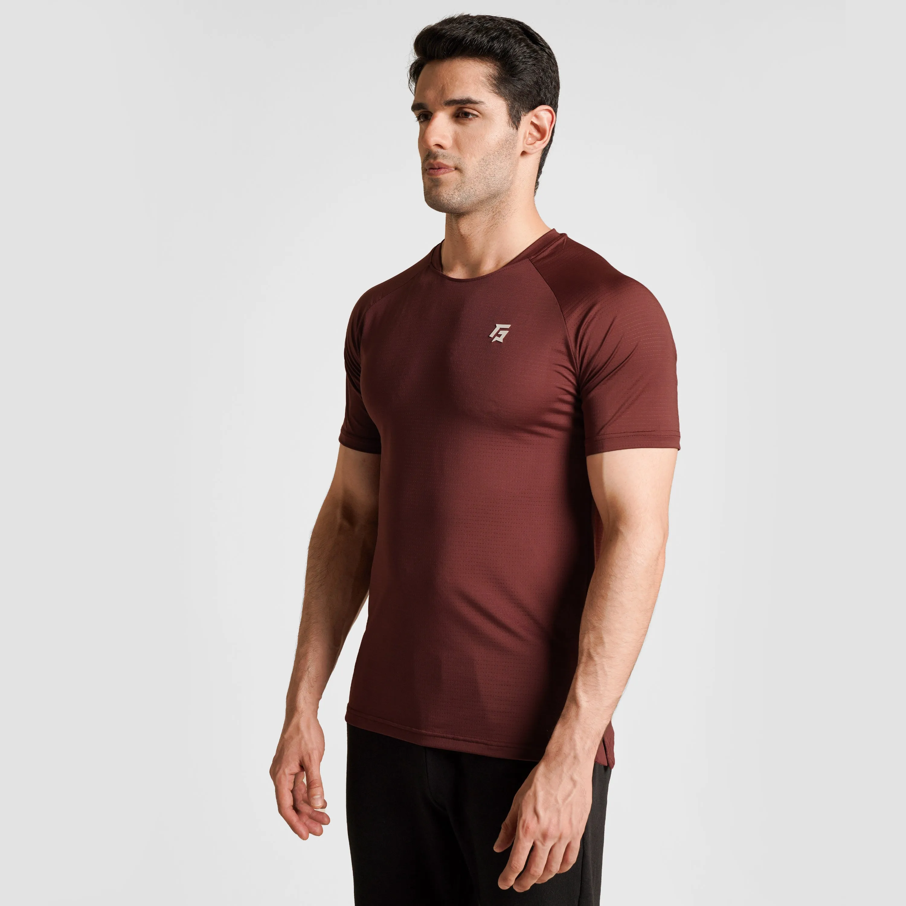 Mesh Motion Tee (Maroon)