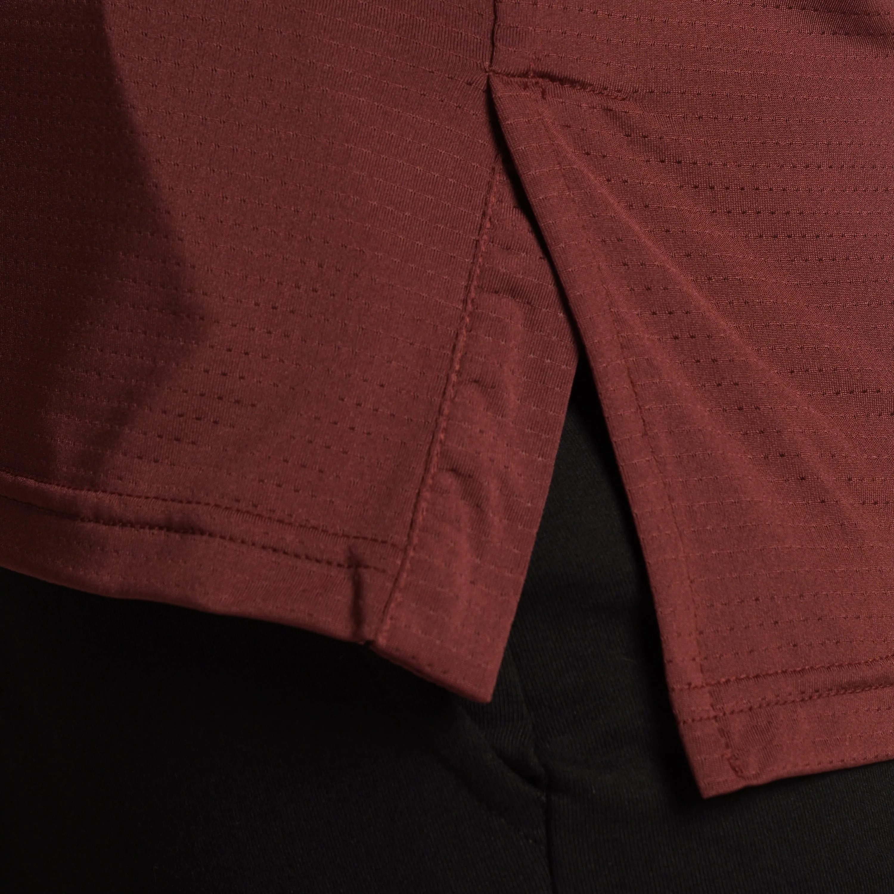 Mesh Motion Tee (Maroon)