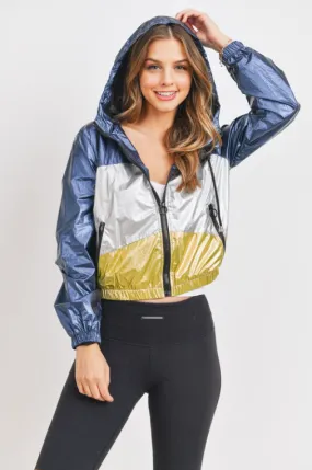 Metallic Colorblock Jacket