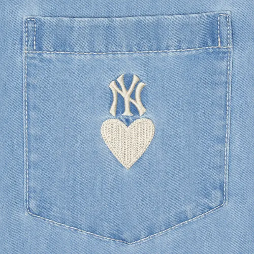 MLB Korea  |Unisex Denim Cotton Logo Shirts