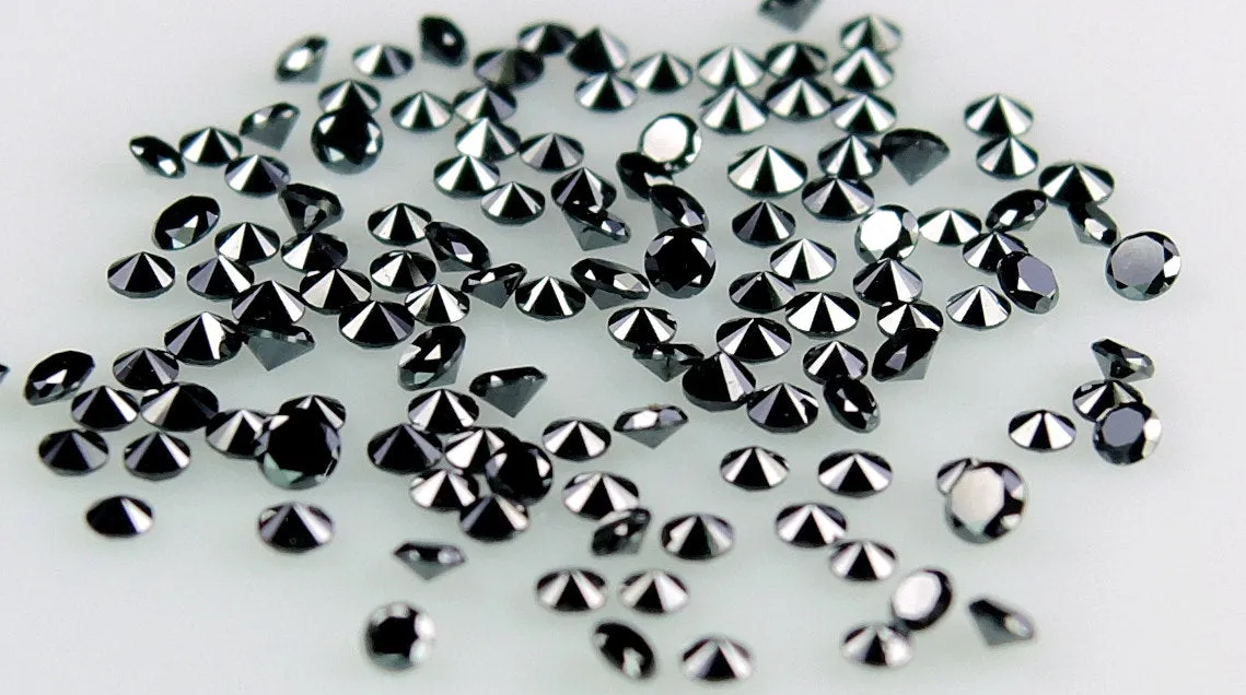 Natural Loose Diamond Round Brilliant Cut Black Color I3 Clarity 0.50 Ct Lot Q35