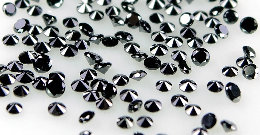 Natural Loose Diamond Round Brilliant Cut Black Color I3 Clarity 0.50 Ct Lot Q35