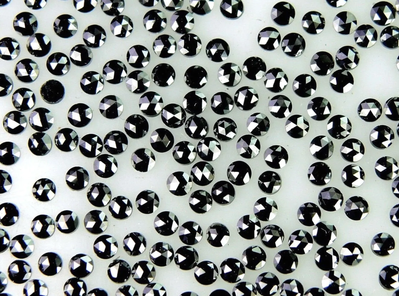 Natural Loose Diamond Round Old Rose Cut Jet Black I3 Clarity 0.90 to 3.00 MM Q38