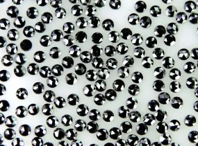 Natural Loose Diamond Round Old Rose Cut Jet Black I3 Clarity 0.90 to 3.00 MM Q38