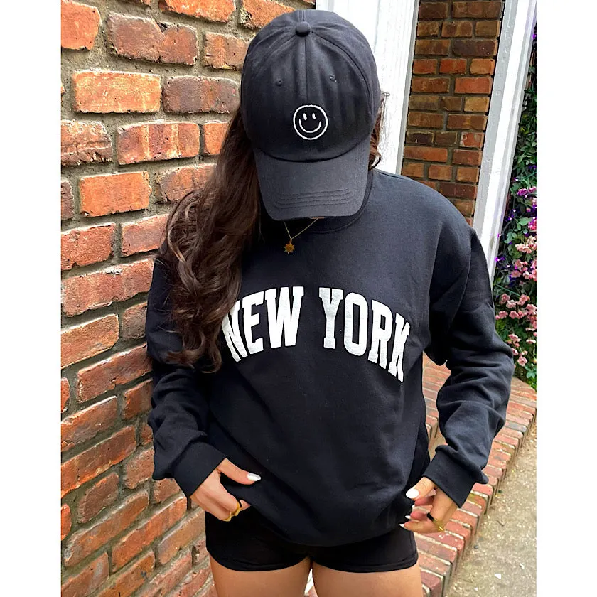 New York Crewneck Black & White Sweatshirt