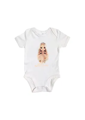 [OUTLET!] ANGELA DOLLY by Le Petit Tom  Baby Romper Onesie Angela doll ballet pink