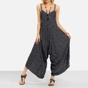 Oversized Sexy Strapless Loose Striped Backless Beach Wear for Women