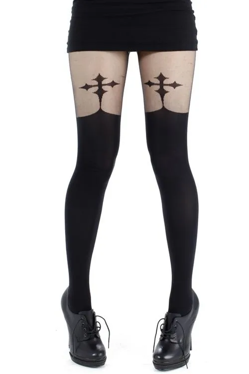 Pantyhose Goth Cross Suspender (also oversizes) | Dark Ages