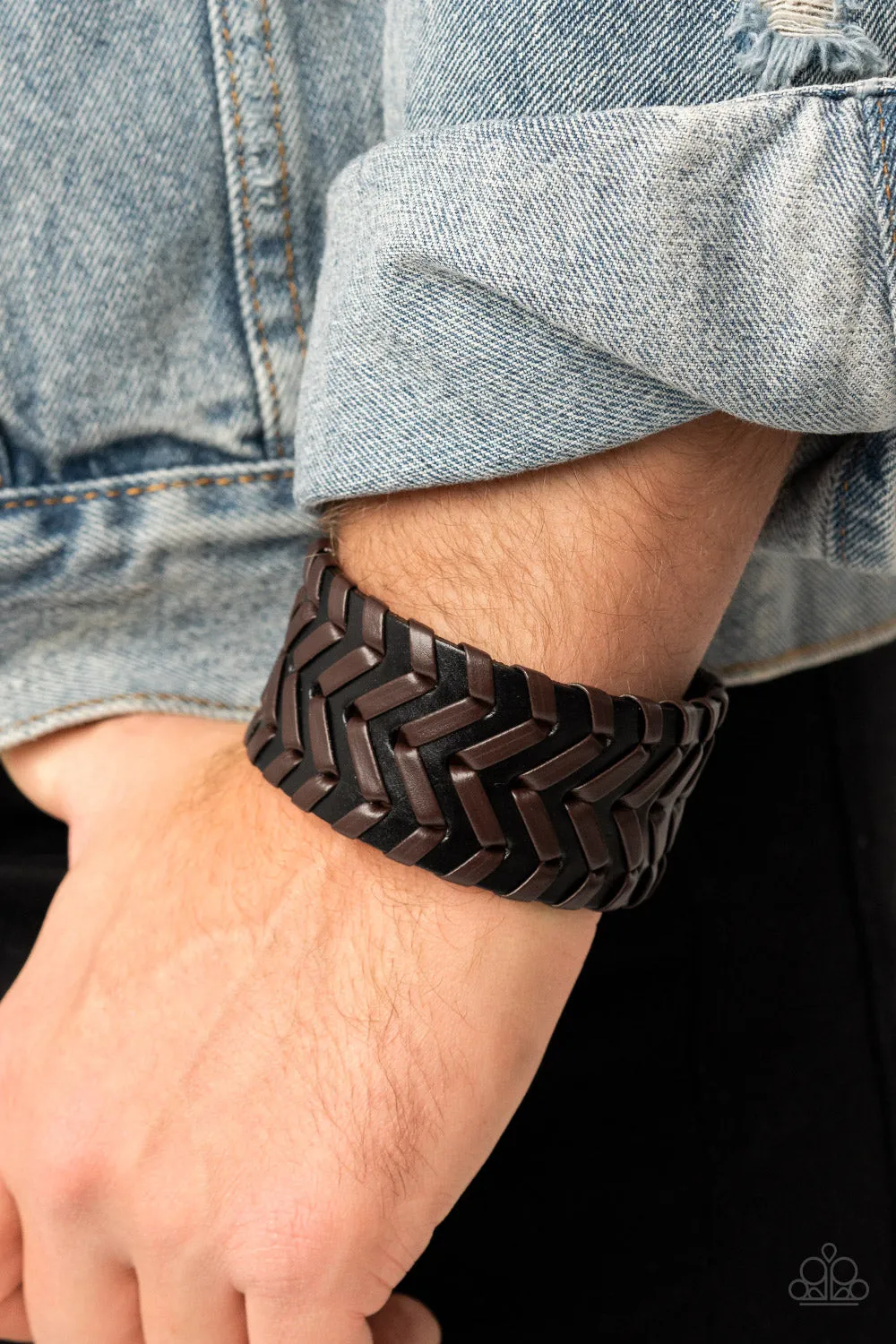 Paparazzi Biker Badlands - Black Urban Bracelet