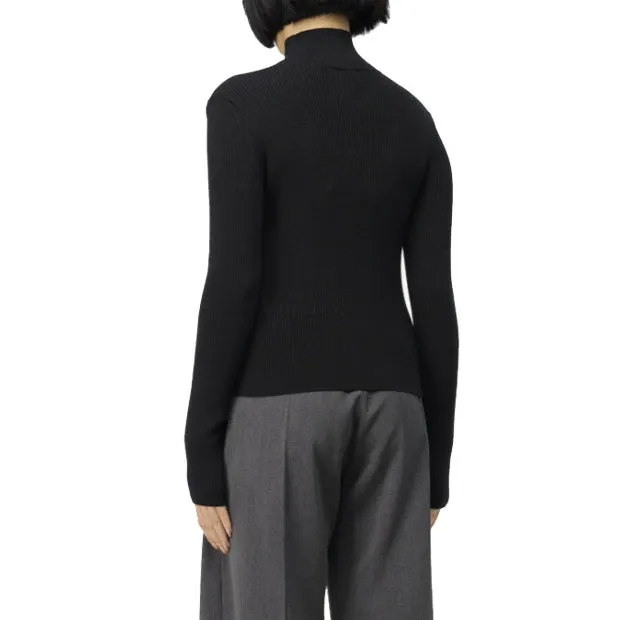 PATOU  |Casual Style Long Sleeves Plain High-Neck Office Style