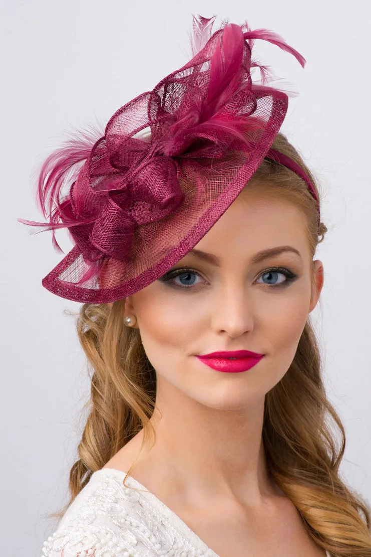 Penny Fascinator - Wine