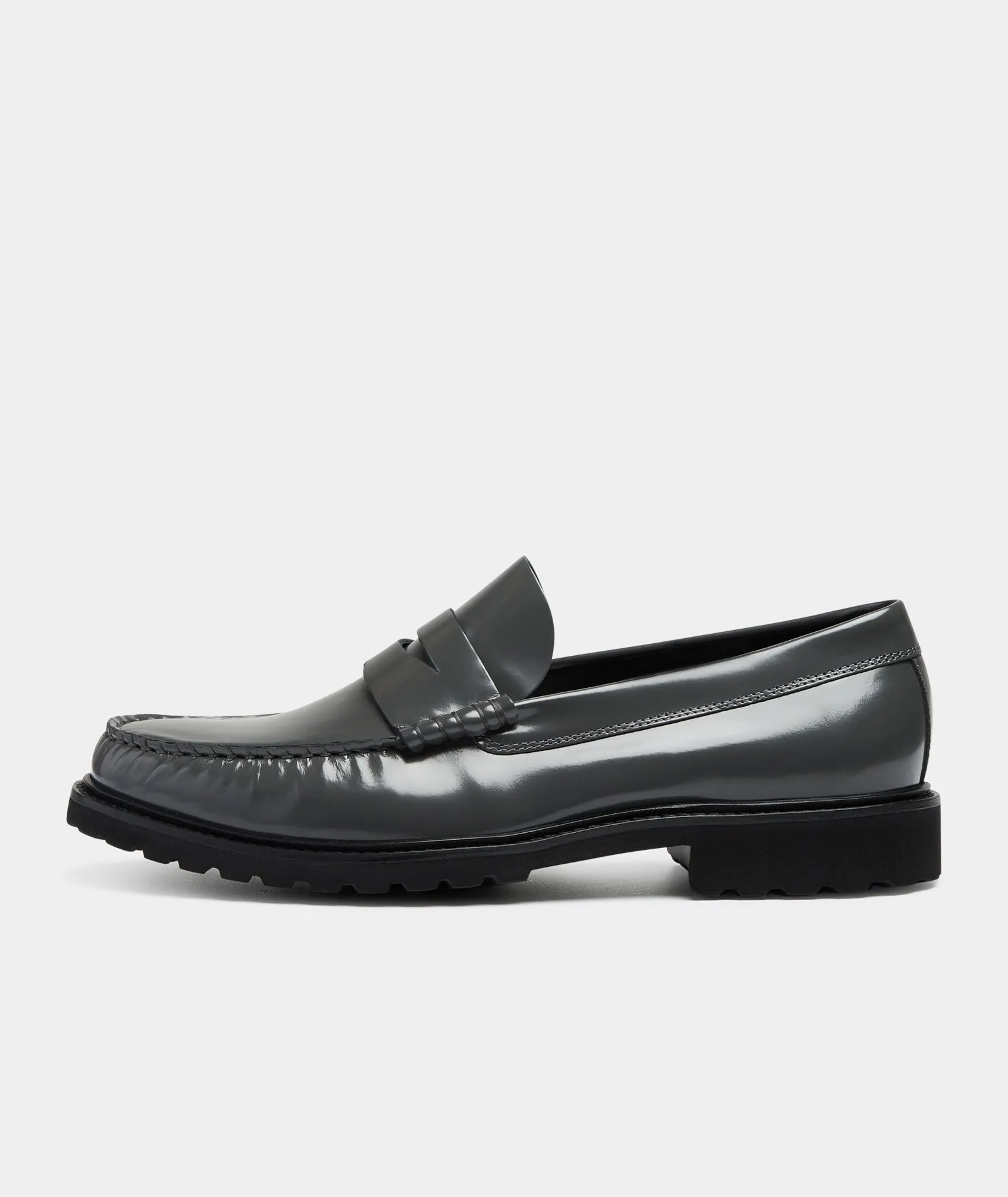 Penny Loafer - Grey Polido Leather