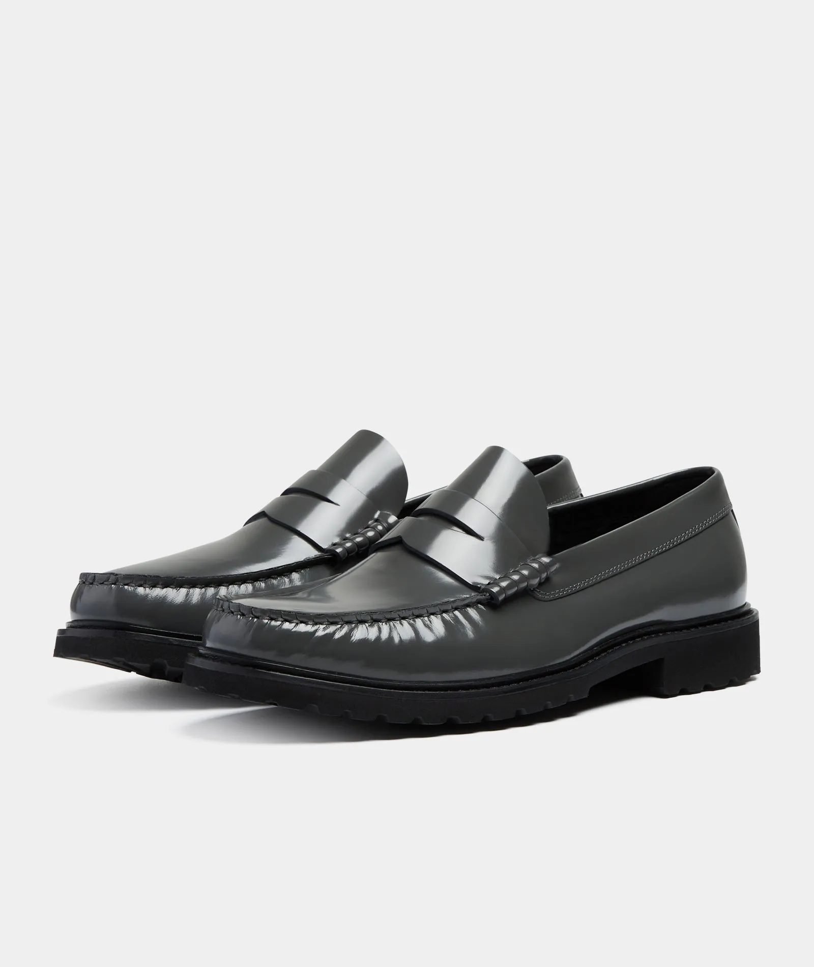 Penny Loafer - Grey Polido Leather