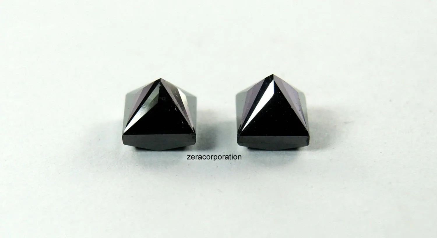 Princess Natural Loose Diamond  Black Color 2 Pcs 2.00 Ct Q33