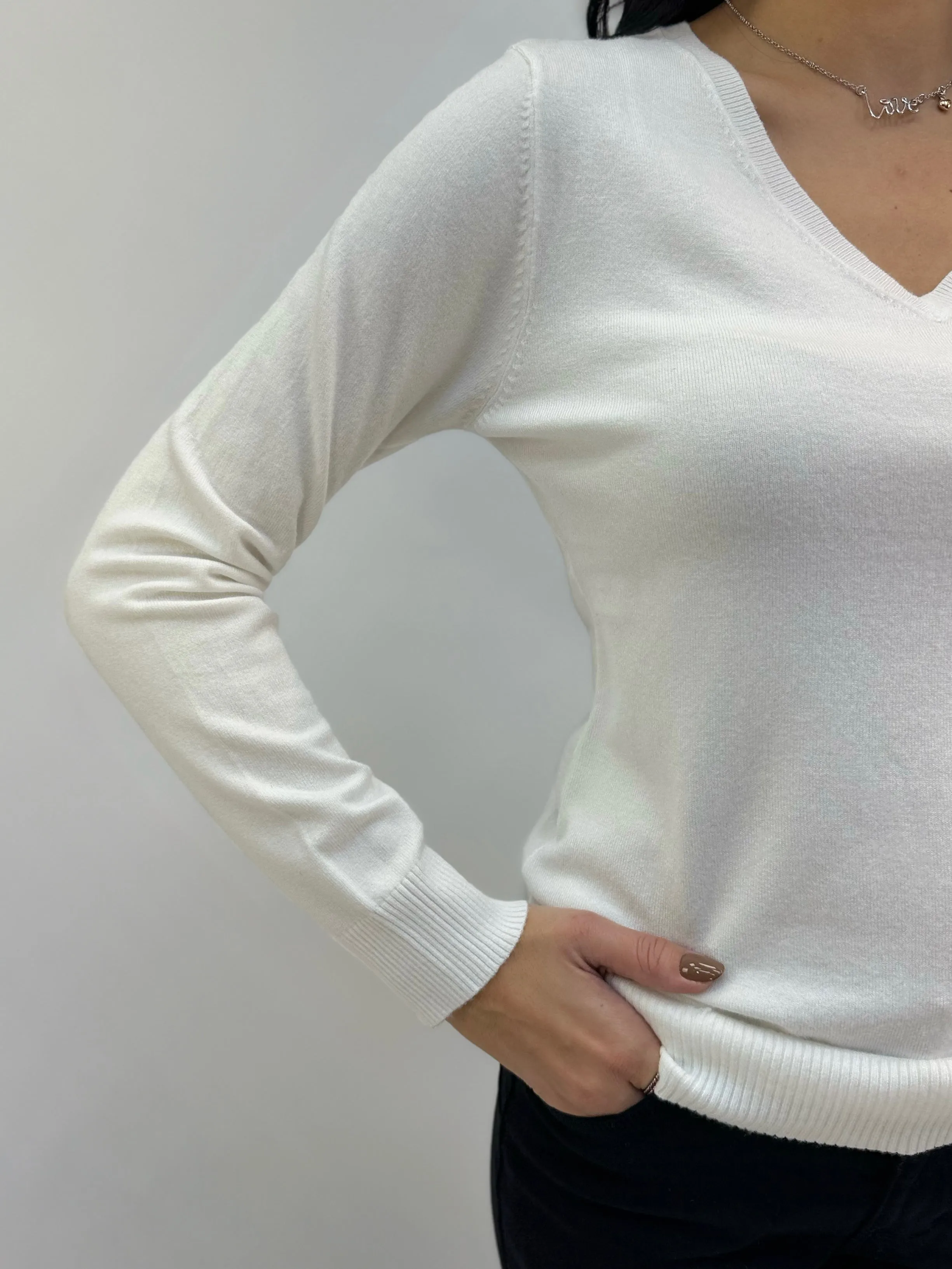 Pullover basic scollo v