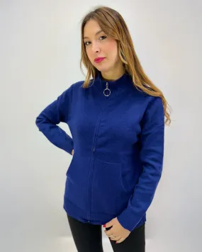 Pullover lupetto con zip