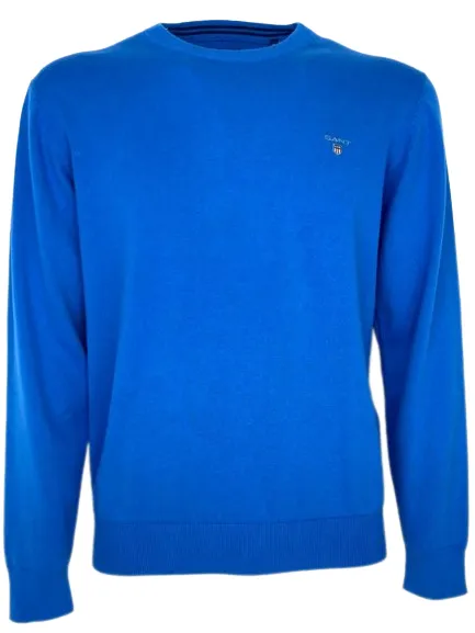 PULLOVER UOMO BLU GIROCOLLO