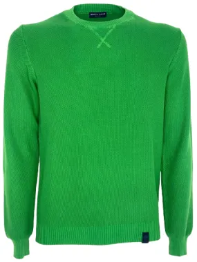 PULLOVER UOMO VERDE 100% COTONE