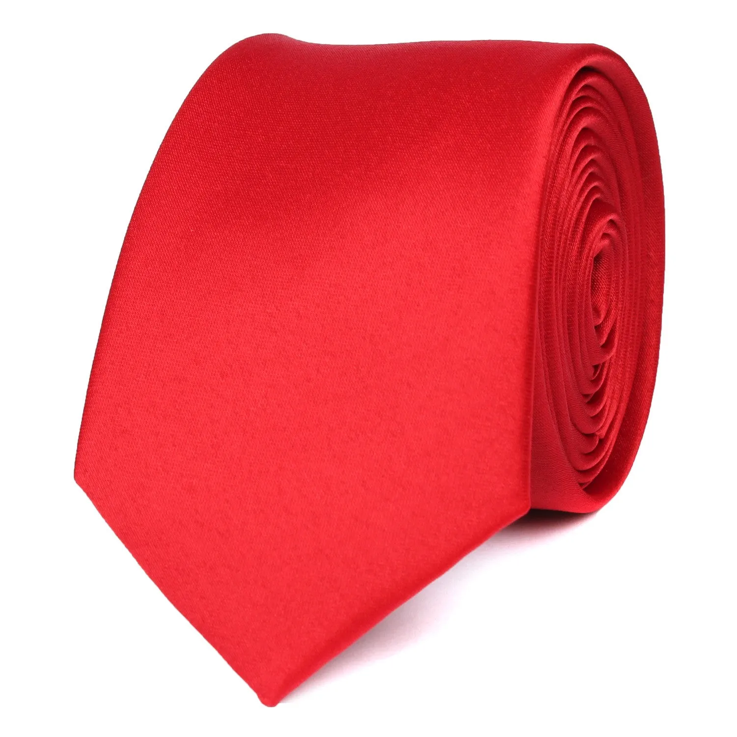 Red Maroon Skinny Tie