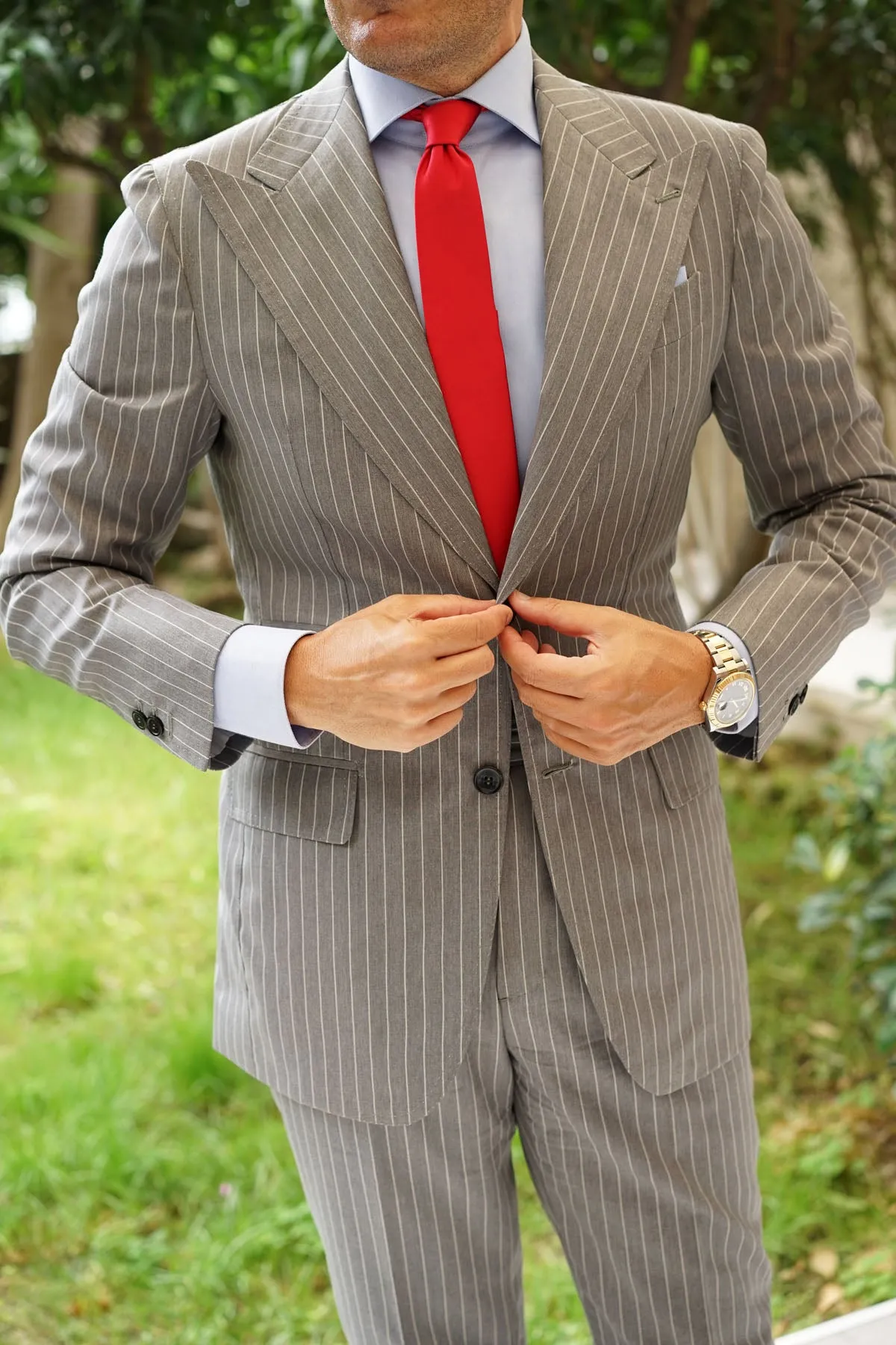 Red Maroon Skinny Tie