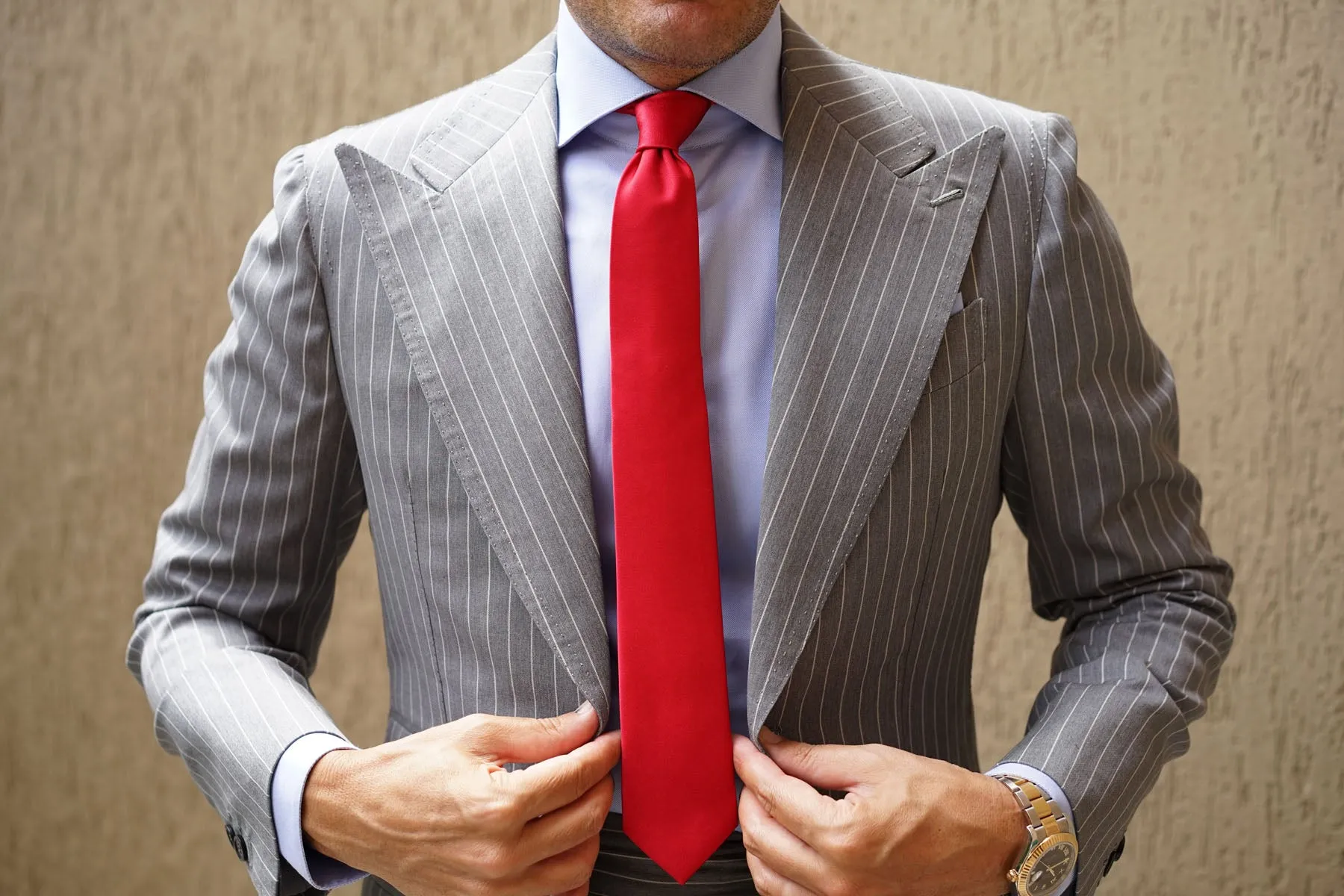 Red Maroon Skinny Tie