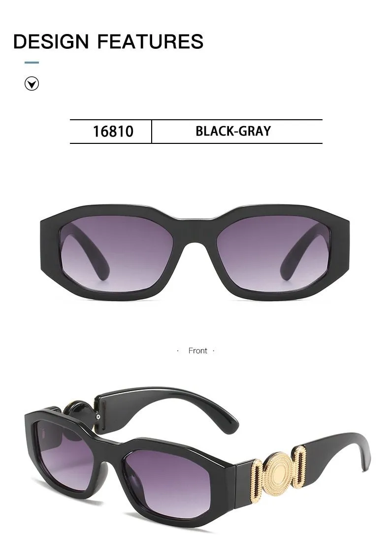 Resin Square Sunglasses for Women in Fashion Luxury Shades