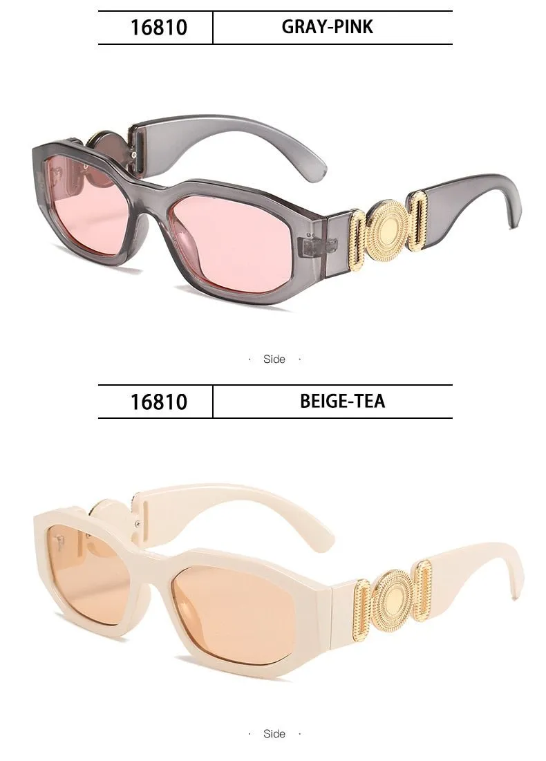 Resin Square Sunglasses for Women in Fashion Luxury Shades