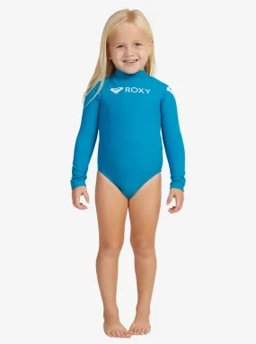 Roxy Girl Ls Heater Onesie Rashie - Crystal Teal