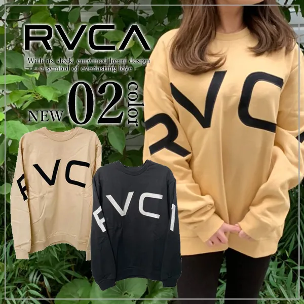 RVCA  |Unisex Plain Logo Sweatshirts