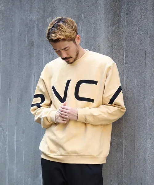 RVCA  |Unisex Plain Logo Sweatshirts