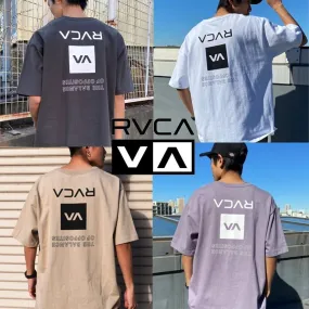 RVCA  |Unisex Street Style U-Neck Bi-color Short Sleeves Logo