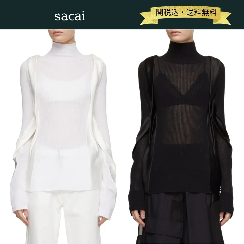 sacai  |Casual Style Nylon Rib Blended Fabrics Street Style