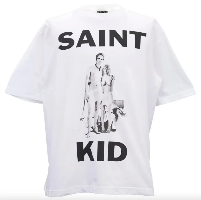 Saint Mxxxxxx  |Crew Neck Unisex Street Style Plain Cotton Short Sleeves