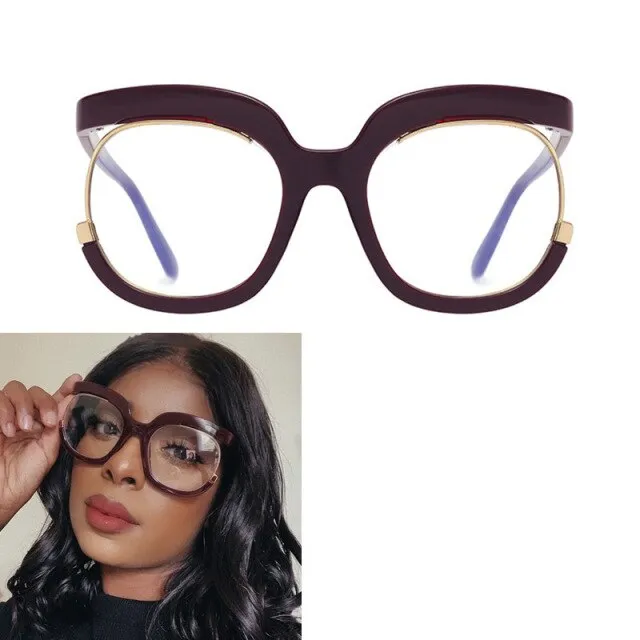 Sexy Oversized White Clear Lens Classic Optical Eyeglasses for Women