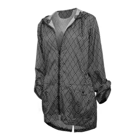 Shedrain Packable Rain Jacket Medium - Black Diamond Dot