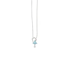 Sky Blue Topaz Pendant Necklace