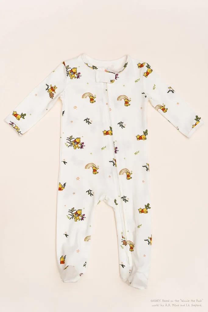 Sleepsuit - White Rainbow Pooh