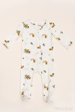 Sleepsuit - White Rainbow Pooh