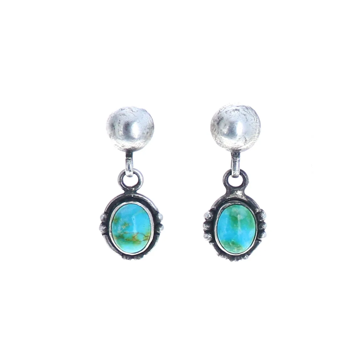 Sonoran Gold Turquoise Earrings Green Or Blue Sterling