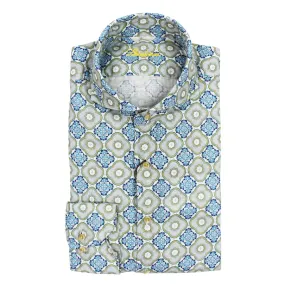 Stenstroms - Sicilian Tiles Casual Slimline Linen Shirt