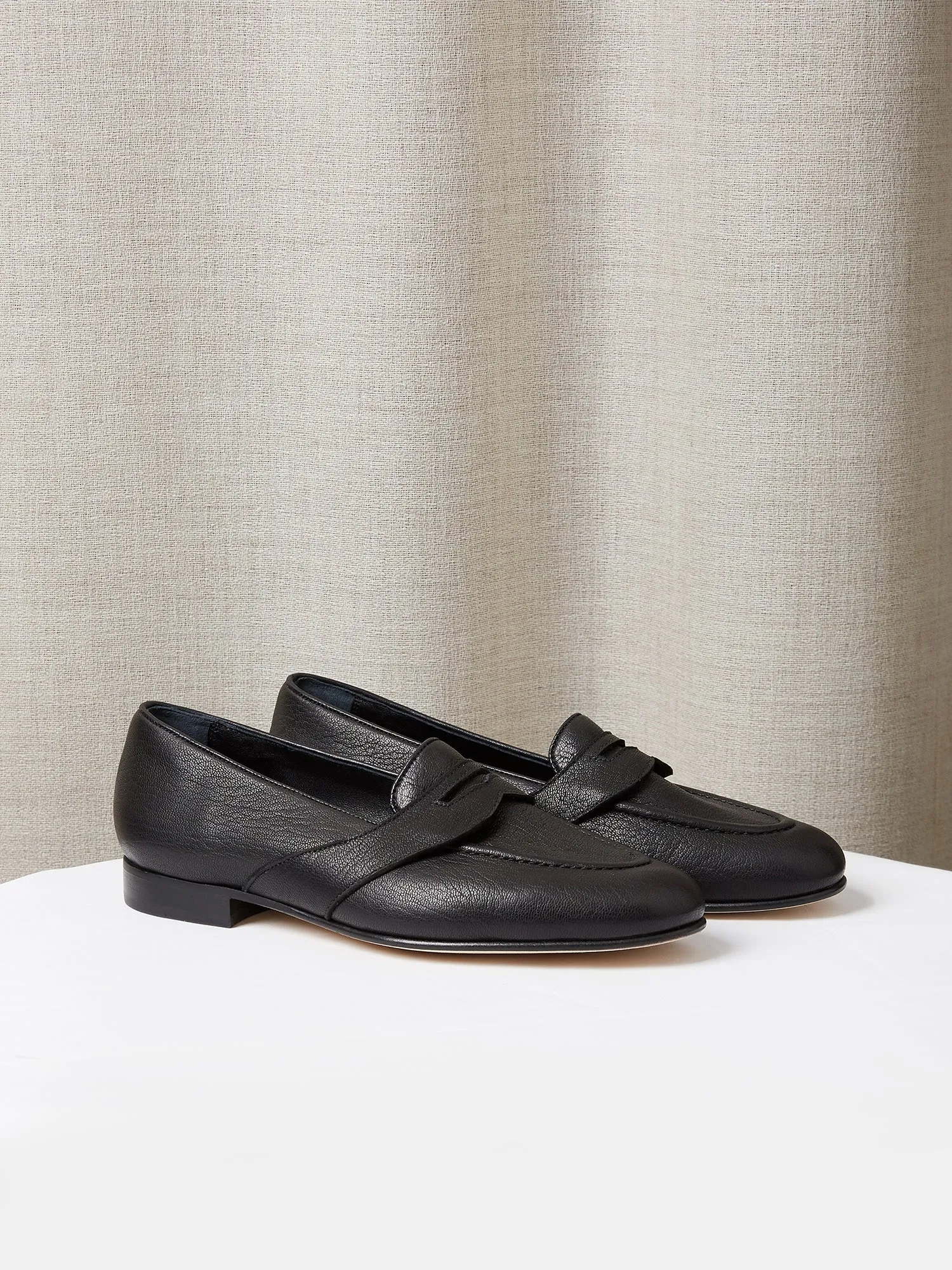 The Caledonian Loafer in Black Deer Leather