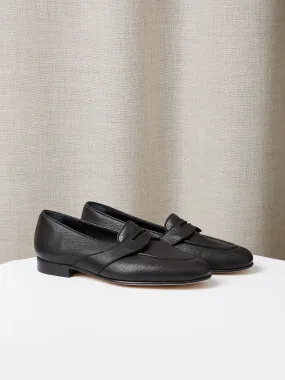 The Caledonian Loafer in Black Deer Leather