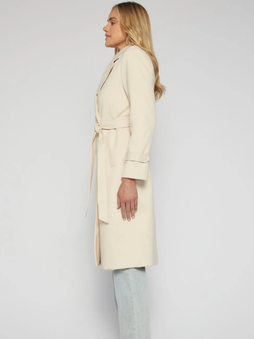 The Capri Double Breasted Coat - Cream