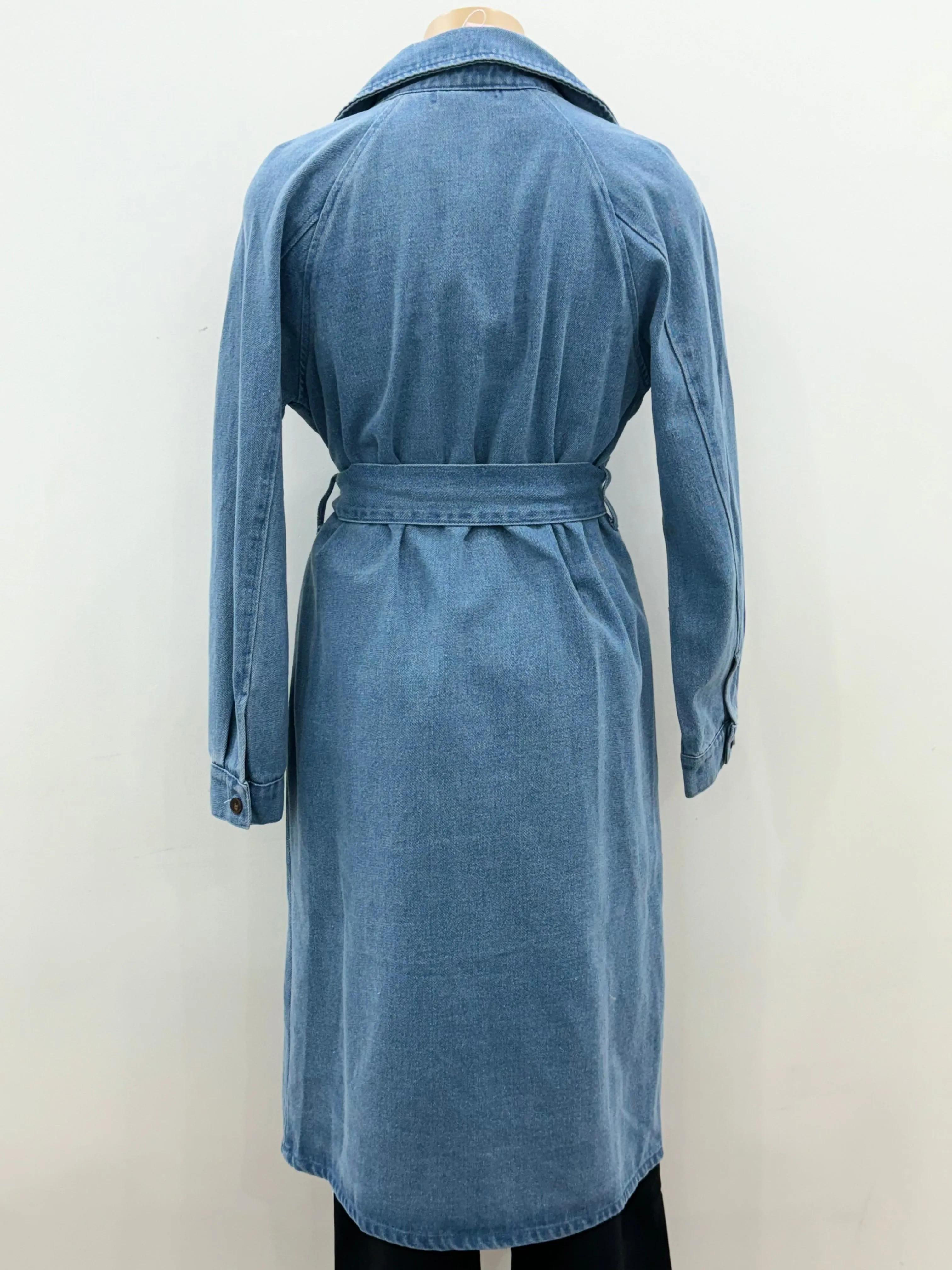 The Donna Denim Trench Coat - Mid Blue