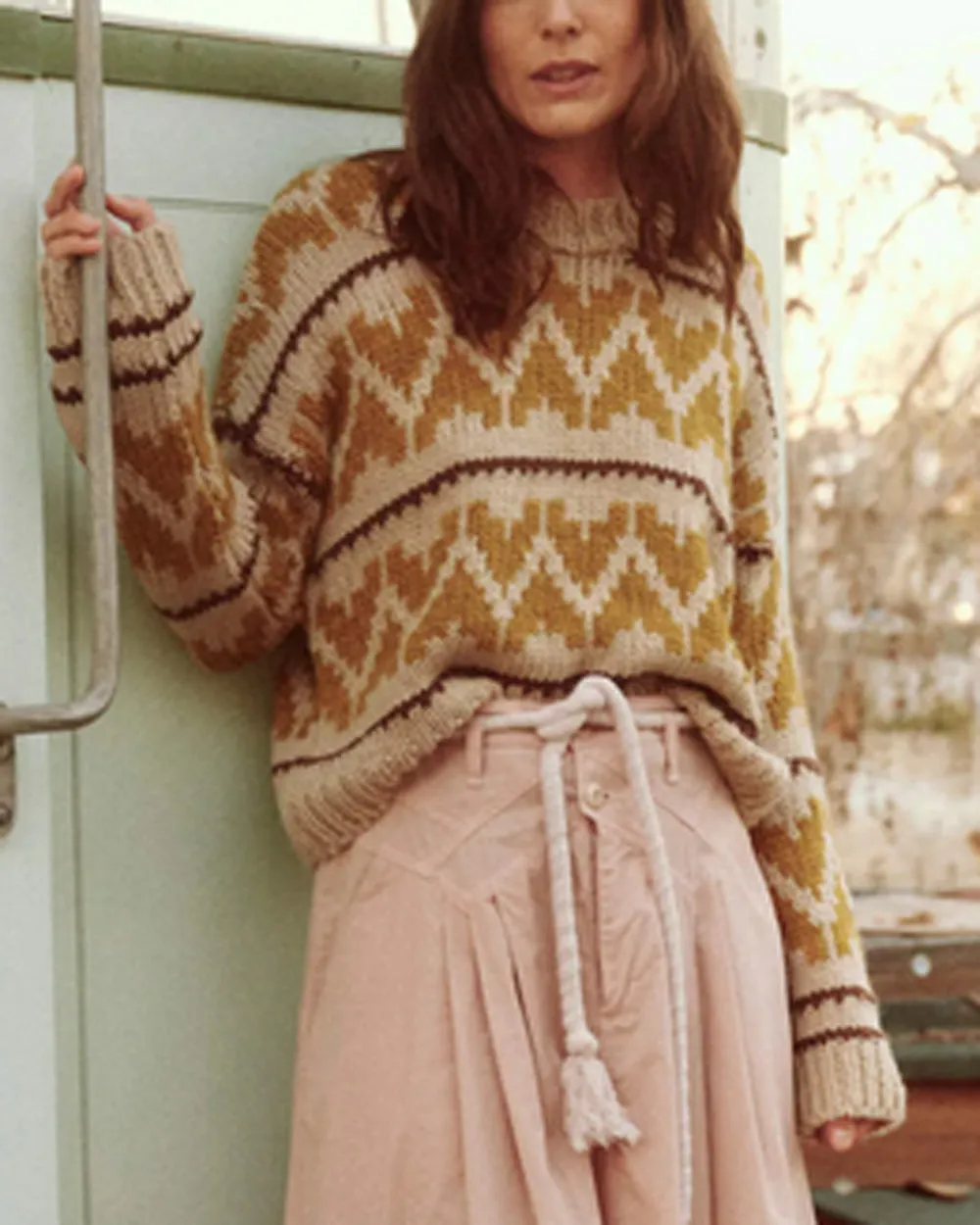 The Folk Pullover in Earth Tone