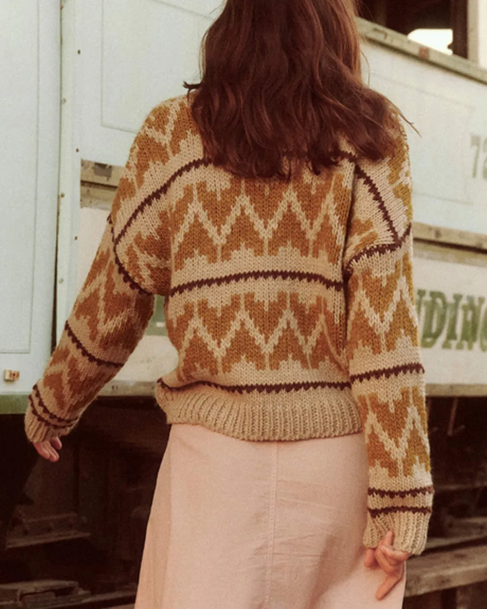 The Folk Pullover in Earth Tone