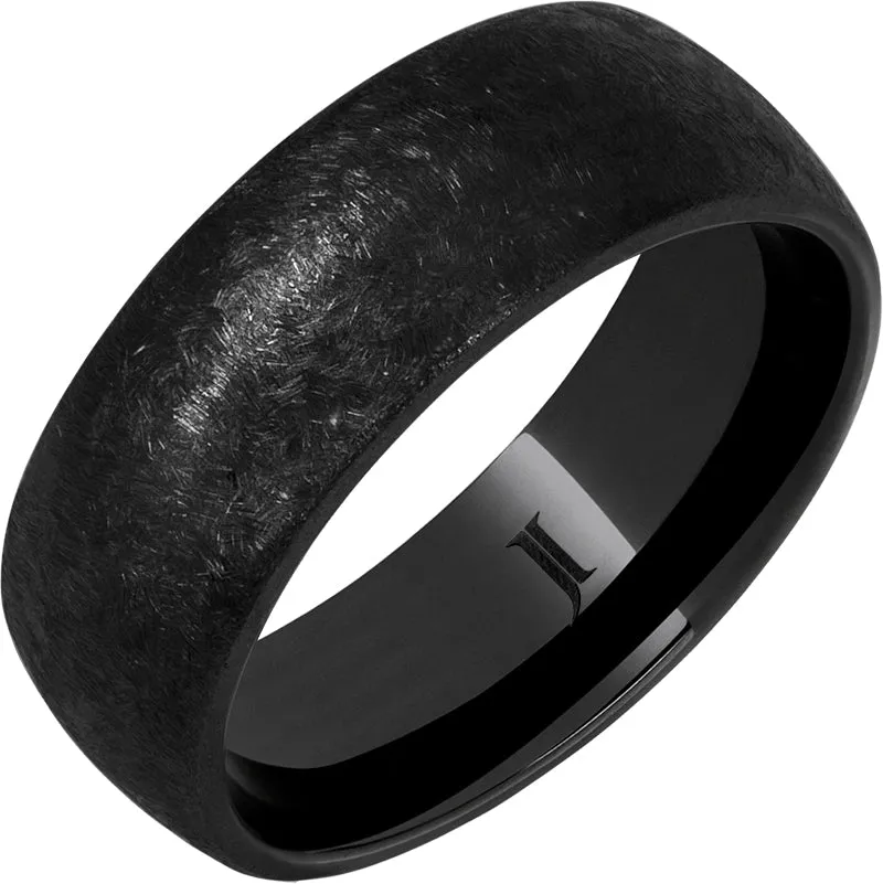 The Nightwatch – Black Diamond Ceramic Hand Textured Ring